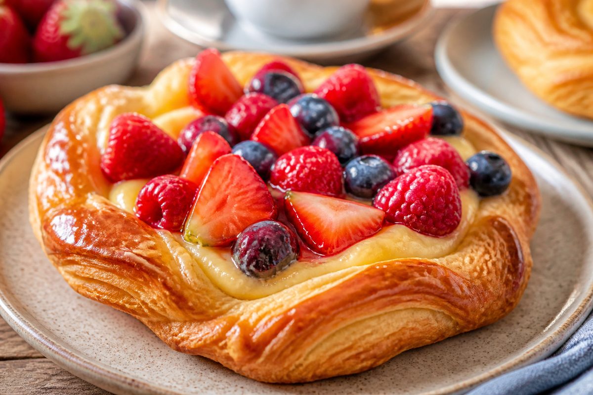 Danish de Frutos Rojos y Crema Pastelera